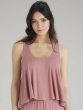 Botanical Lace Lounge Vest - Dusty Rose