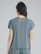 Botanical Lace Short Sleeved Top - Sage