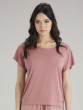 Botanical Lace Short Sleeved Top - Dusty Rose