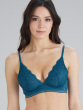 Geo Lace Non Padded Triangle Bra - Indigo