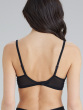 Heart Mesh Non Padded Triangle Bra - Black