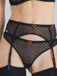 Heart Mesh Suspender - Black