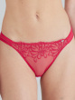 Peony Embroidery Mini Brief - Crimson