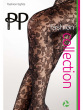 Floral Lace Pattern Tights - Black