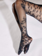 Autumn Fall Floral Tights - Black