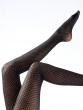 Diamond Lattice Pattern Tights - Black