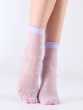 Bow Pattern Sheer Socks - Lavender