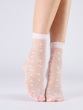 Bow Pattern Sheer Socks - White