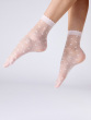 Bow Pattern Sheer Socks - White