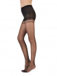 Nylons 10 Denier Gloss Secret Slimmer Tights - Black. Pretty Polly bodyshaping hosiery with an ultra smooth feel, side legs image