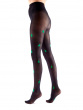 All Over Christmas Tree Opaque Tights - Black Mix