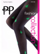 All Over Christmas Tree Opaque Tights - Black Mix