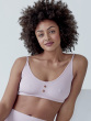 Seamfree Eco-Wear Rib Button Bra - Lilac