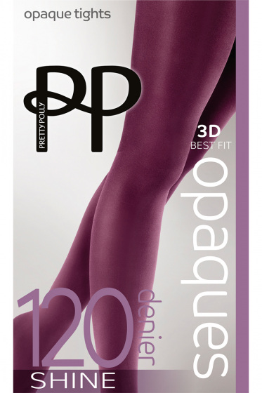 120 Denier 3D Shine Opaque Tights - Burgundy