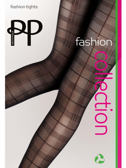 Tartan Pattern Tights - Black