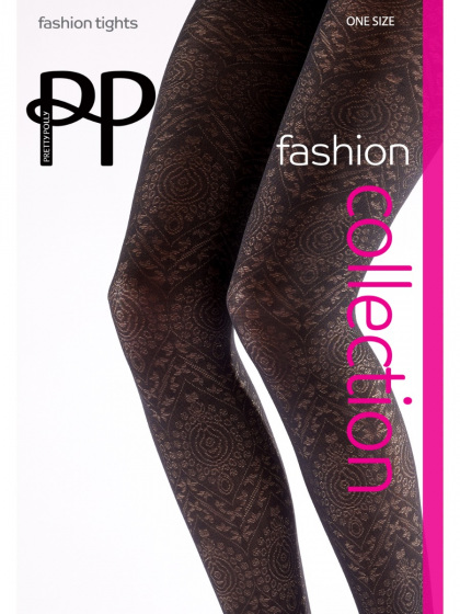 Boho Pattern Tights - Black