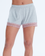 Casual Comfort Shorts - Grey Marl/Sugar Plum