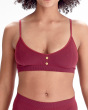 Seamfree Eco-Wear Rib Button Bra - Terracotta