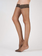 Nylons 10 Denier Lace Top Hold Ups - Barely Black