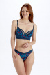 Tropics Longline Non Padded Plunge Bra - Print