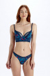 Tropics Longline Non Padded Plunge Bra - Print