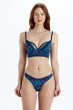 Tropics Longline Non Padded Plunge Bra - Print