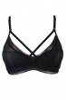 Diamond Mesh Non Wired Padded Bralette - Black