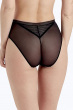 Diamond Mesh High Waisted Brief - Black