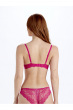 Lola Lace Push Up Plunge Bra - Hot Pink