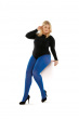 Curves 60 Denier Plush Opaque Tights - Blue