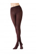 120 Denier 3D Shine Opaque Tights - Burgundy