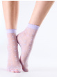 Bow Pattern Sheer Socks - Lavender