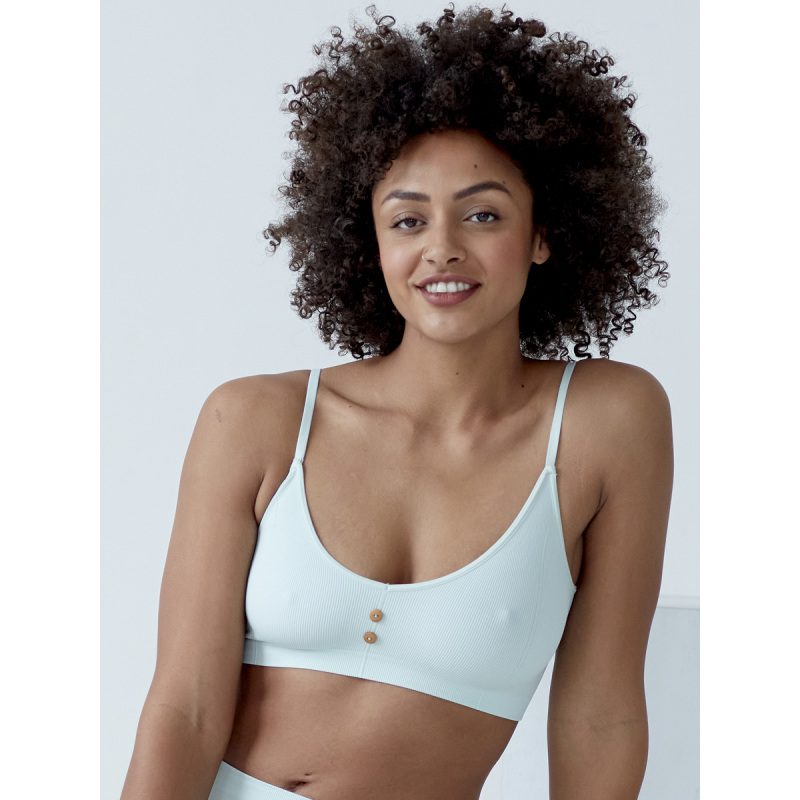 Pretty Polly Seamfree Eco Wear Rib Button Bra