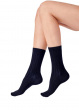 Textured Bamboo Design Socks 2 Pair Pack - Navy