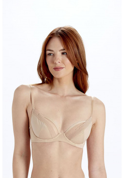 Naturals Non Padded Underwired Bra - Creme Brulee