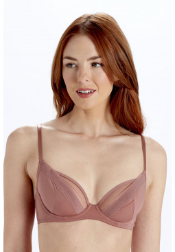 Naturals Non Padded Underwired Bra - Woodrose