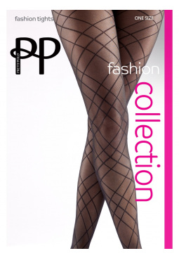 Ribbon Pattern Tights - Black