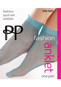 Spot Net Anklet - Aqua