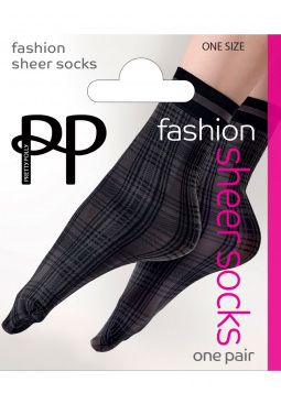 Tartan Pattern Sheer Socks - Multi