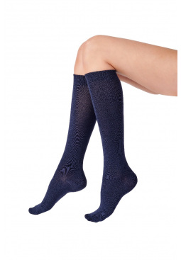 Bamboo Knee High Socks 1 Pair Pack - Navy